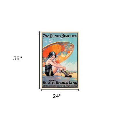Dunes Beaches Vintage Travel Unframed Print Wall Art HomeRoots