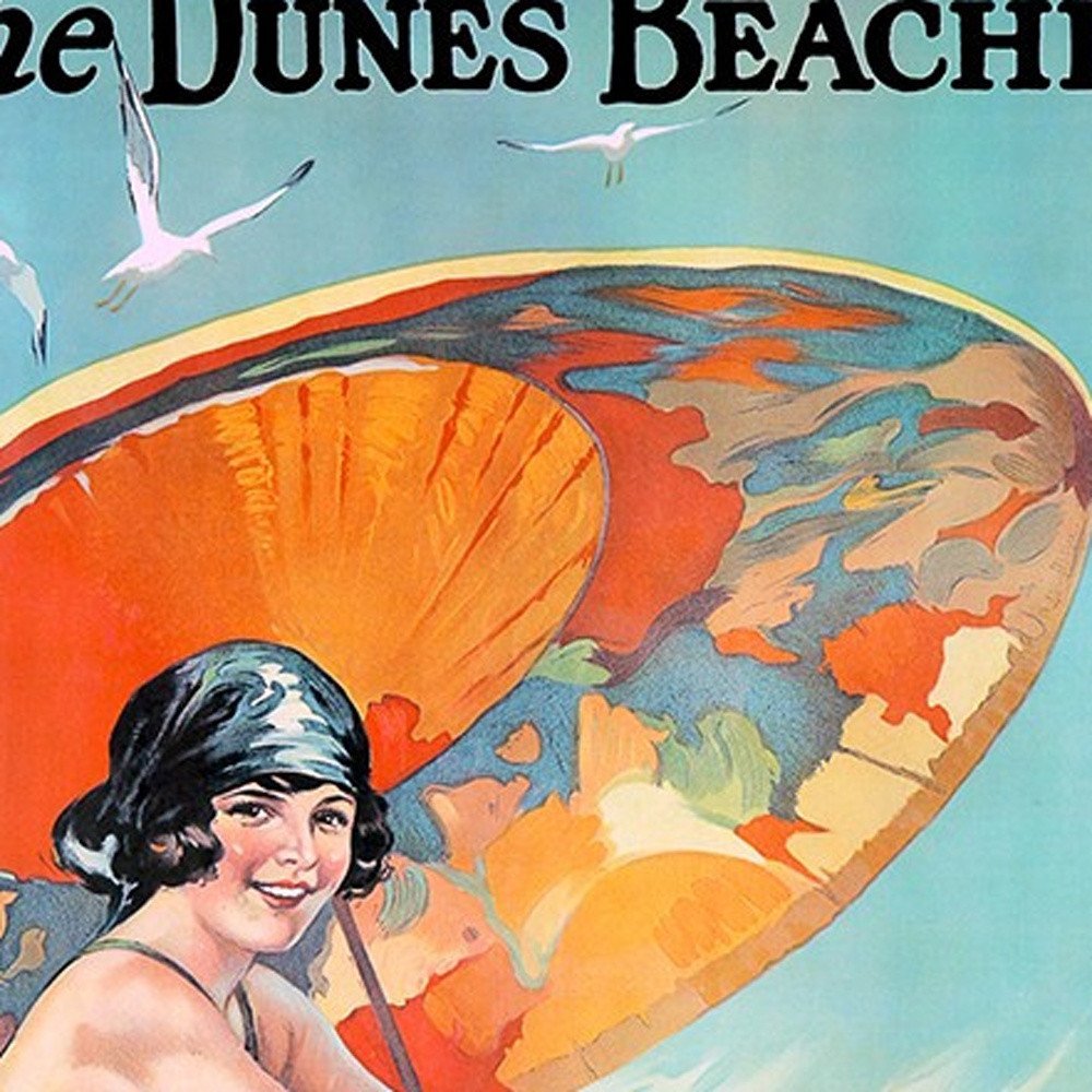 Dunes Beaches Vintage Travel Unframed Print Wall Art — view 4