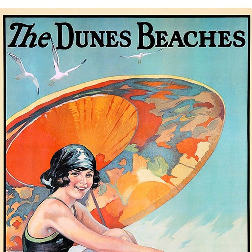 Dunes Beaches Vintage Travel Unframed Print Wall Art — view 5