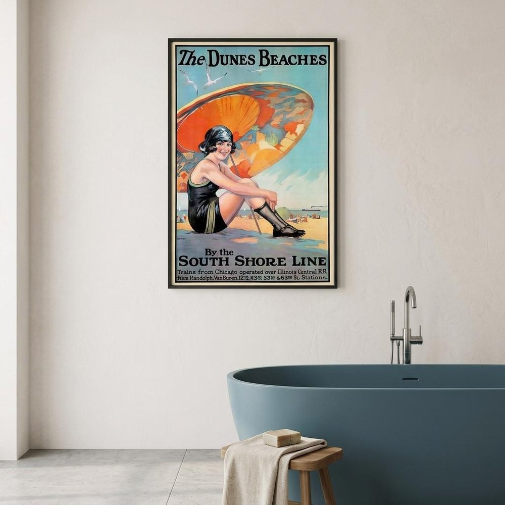 Dunes Beaches Vintage Travel Unframed Print Wall Art HomeRoots