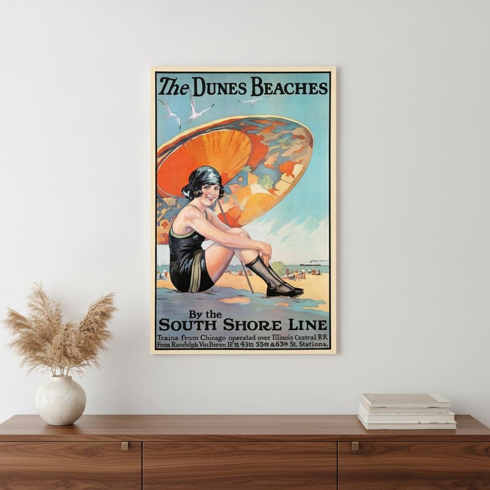 Dunes Beaches Vintage Travel Unframed Print Wall Art HomeRoots