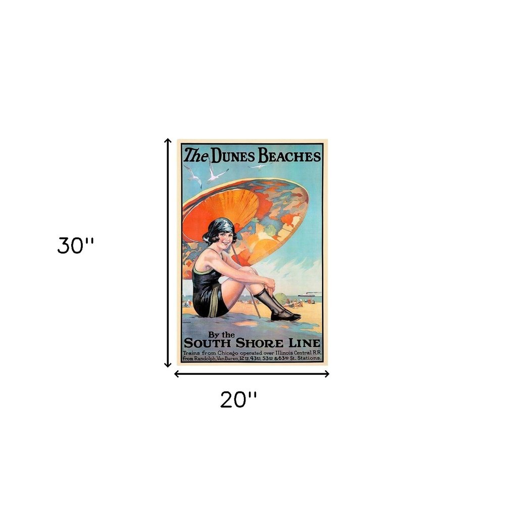 Dunes Beaches Vintage Travel Unframed Print Wall Art — view 9