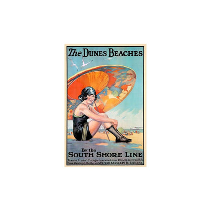 Dunes Beaches Vintage Travel Unframed Print Wall Art HomeRoots