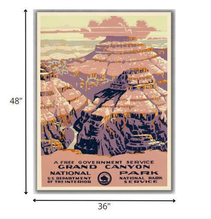 36" X 48" Grand Canyon C1938 Vintage Travel Poster Wall Art HomeRoots