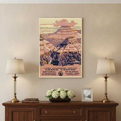 36" X 48" Grand Canyon C1938 Vintage Travel Poster Wall Art HomeRoots