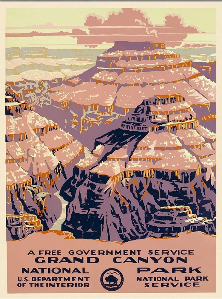 36" X 48" Grand Canyon C1938 Vintage Travel Poster Wall Art HomeRoots