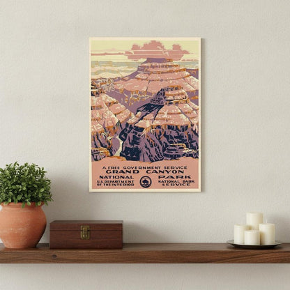 36" X 48" Grand Canyon C1938 Vintage Travel Poster Wall Art HomeRoots