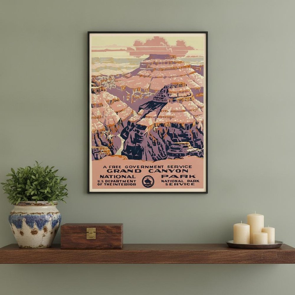 36" X 48" Grand Canyon C1938 Vintage Travel Poster Wall Art HomeRoots