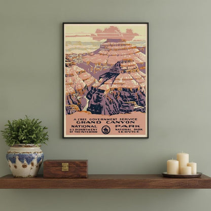36" X 48" Grand Canyon C1938 Vintage Travel Poster Wall Art HomeRoots
