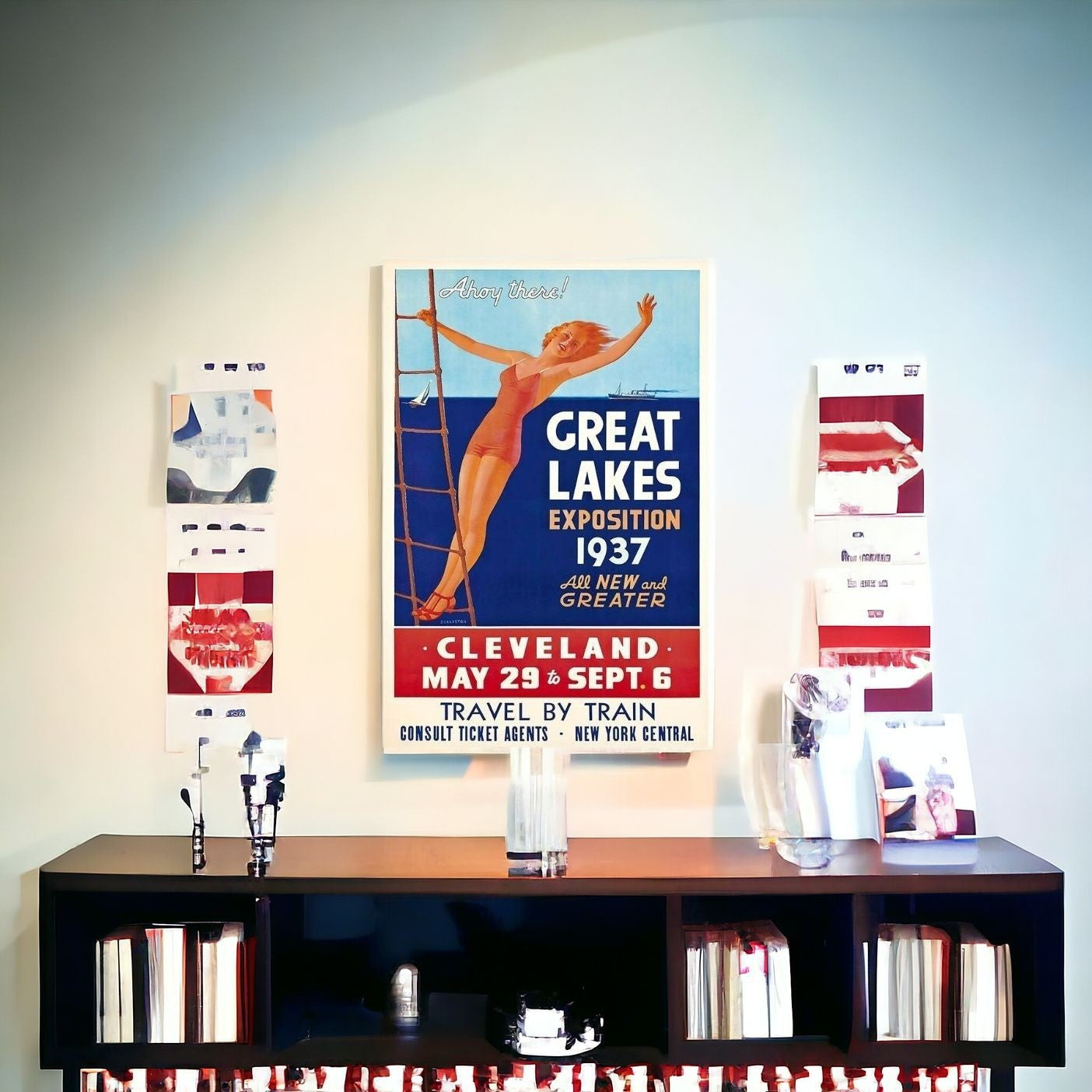 24" X 36" Great Lakes 1937 Vintage Travel Poster Wall Art