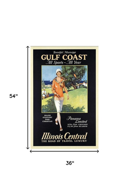 Gulf Coast Golf 1932 Vintage Travel Unframed Print Wall Art HomeRoots