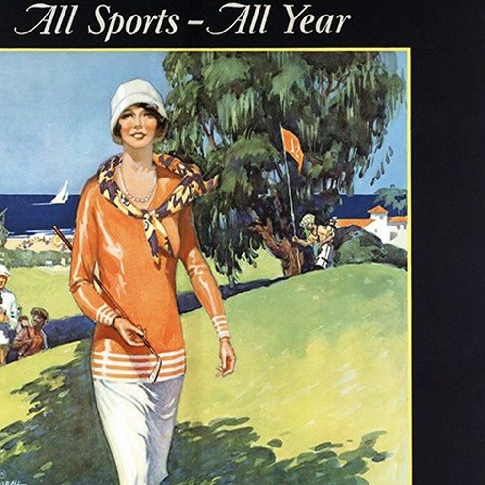 Gulf Coast Golf 1932 Vintage Travel Unframed Print Wall Art — view 3