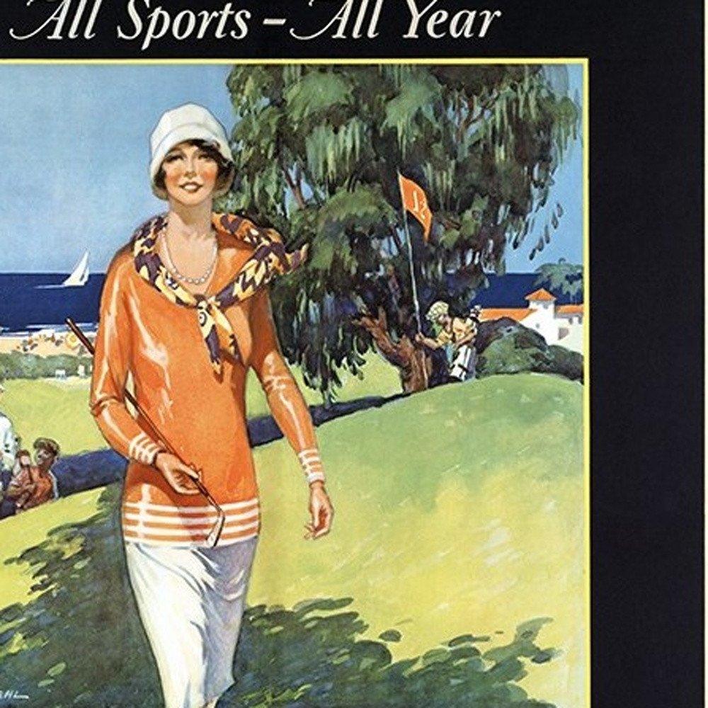 Gulf Coast Golf 1932 Vintage Travel Unframed Print Wall Art — view 8