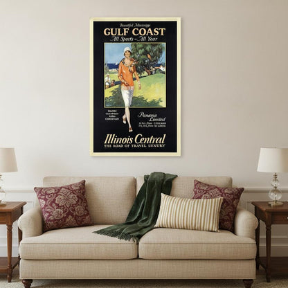 Gulf Coast Golf 1932 Vintage Travel Unframed Print Wall Art HomeRoots