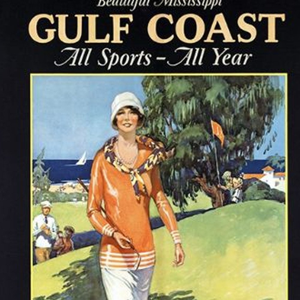 Gulf Coast Golf 1932 Vintage Travel Unframed Print Wall Art HomeRoots