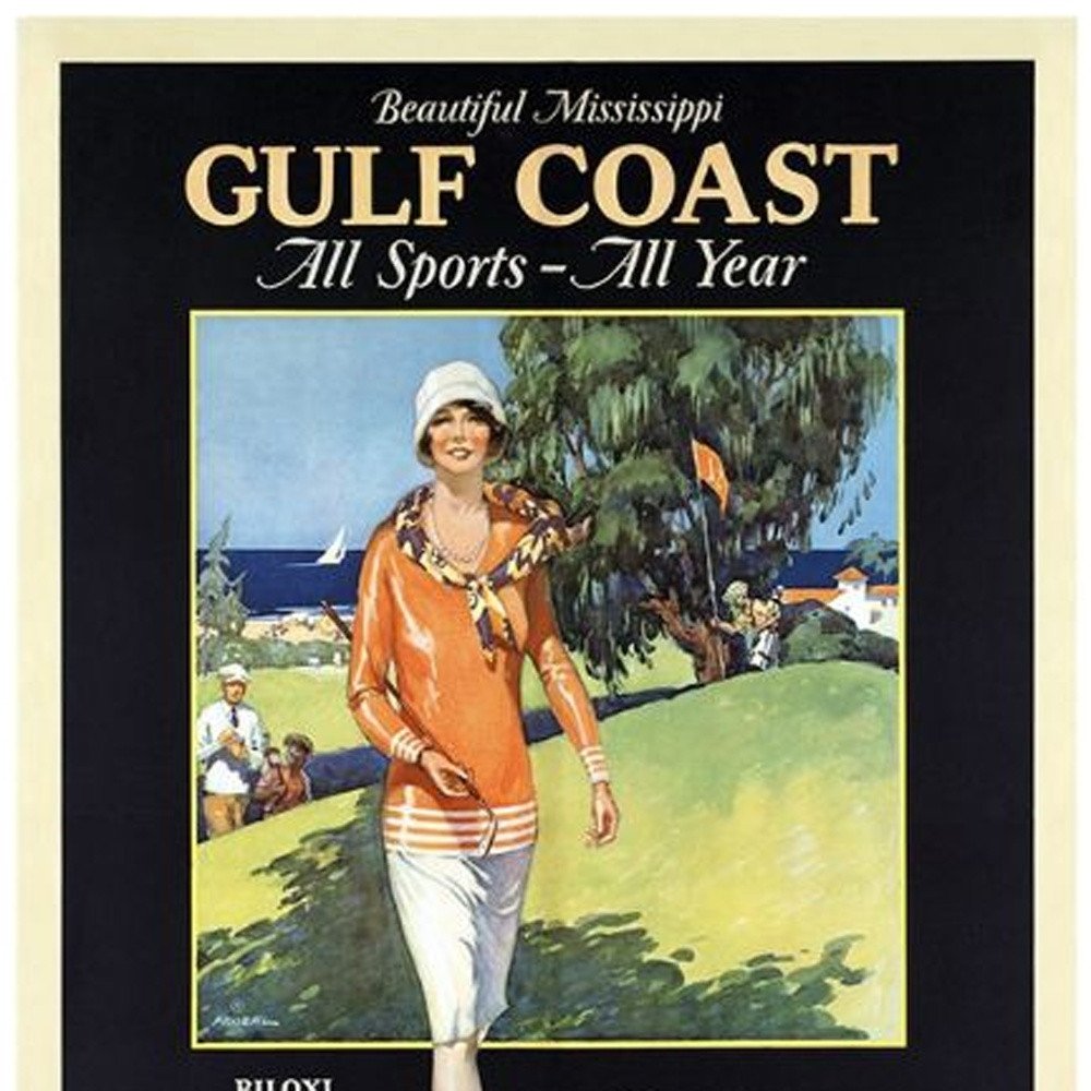 Gulf Coast Golf 1932 Vintage Travel Unframed Print Wall Art — view 13