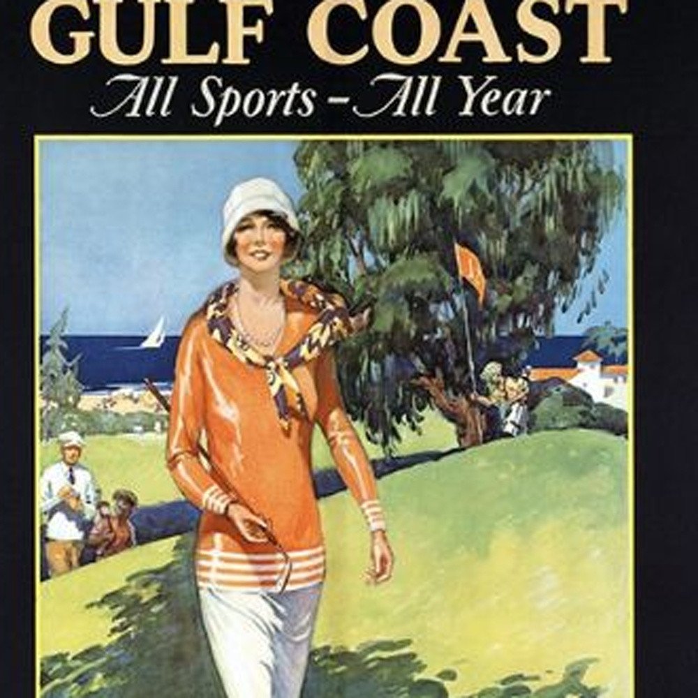 Gulf Coast Golf 1932 Vintage Travel Unframed Print Wall Art HomeRoots
