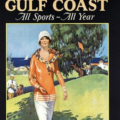 Gulf Coast Golf 1932 Vintage Travel Unframed Print Wall Art HomeRoots