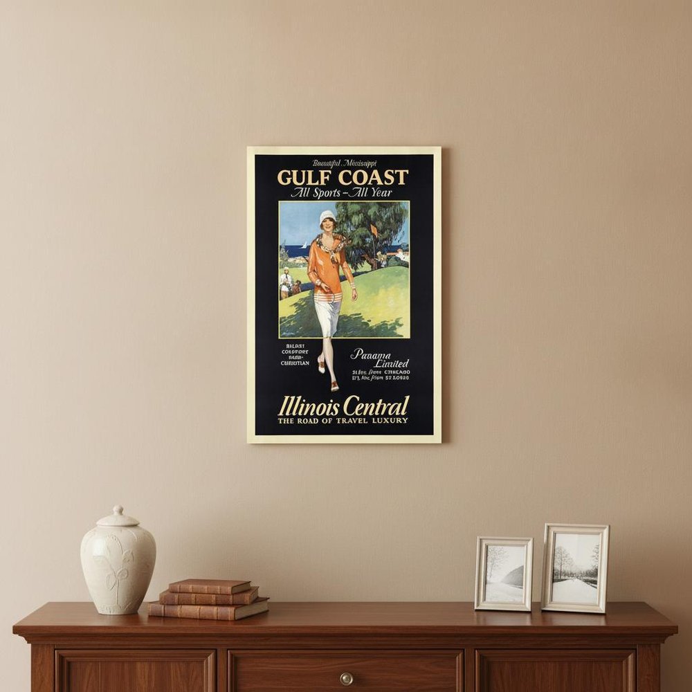 Gulf Coast Golf 1932 Vintage Travel Unframed Print Wall Art HomeRoots