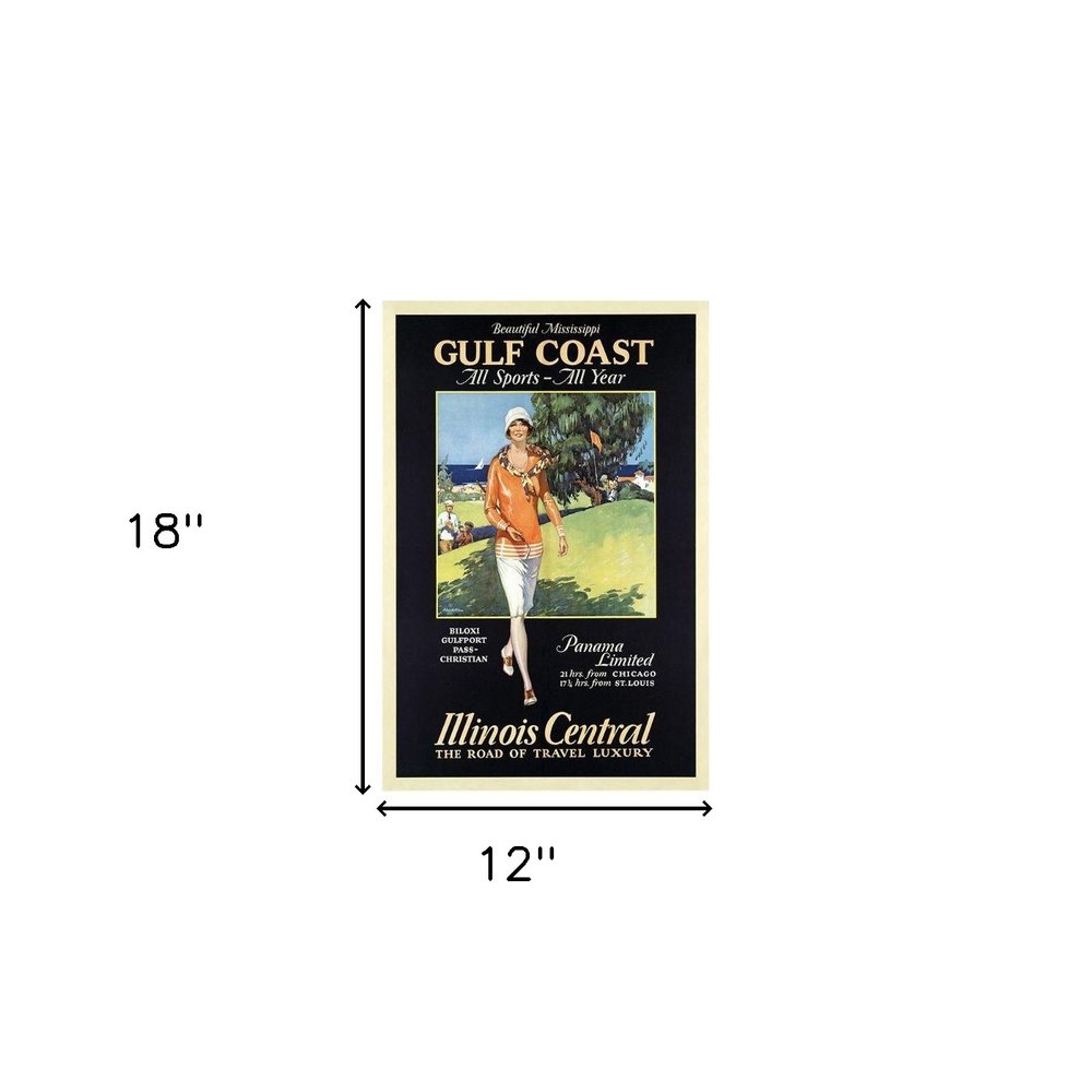 Gulf Coast Golf 1932 Vintage Travel Unframed Print Wall Art — view 24