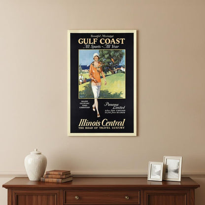 Gulf Coast Golf 1932 Vintage Travel Unframed Print Wall Art HomeRoots