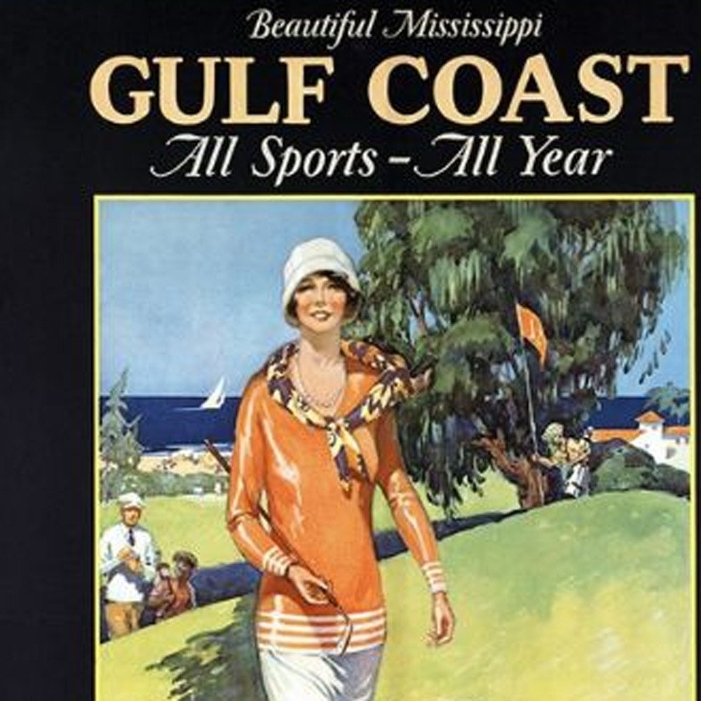 Gulf Coast Golf 1932 Vintage Travel Unframed Print Wall Art HomeRoots