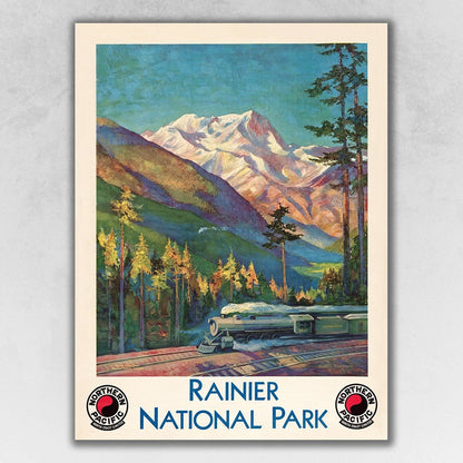 36" X 48" Rainier National Park C1920S Vintage Travel Poster Wall Art HomeRoots