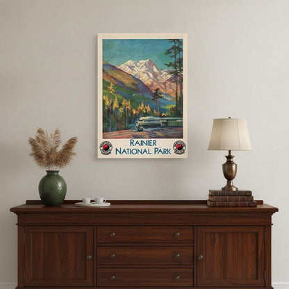 36" X 48" Rainier National Park C1920S Vintage Travel Poster Wall Art HomeRoots