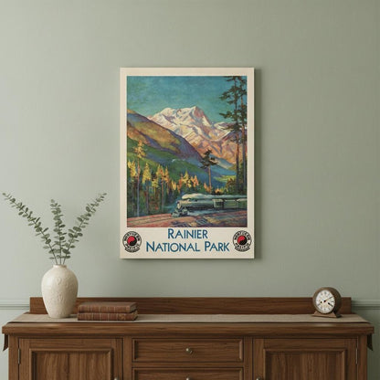 36" X 48" Rainier National Park C1920S Vintage Travel Poster Wall Art HomeRoots