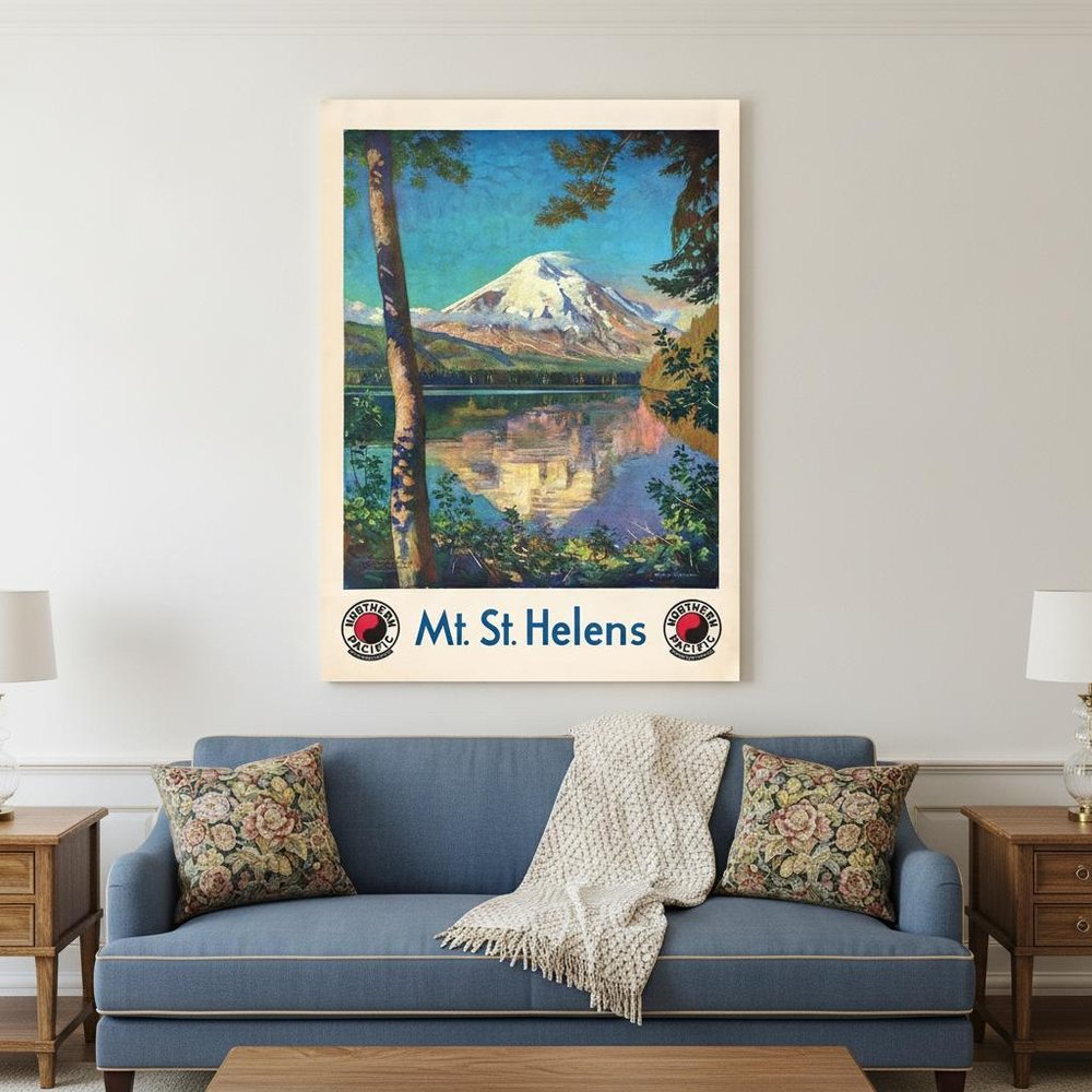 36" X 48" Mt. St. Helens C1920S Vintage Travel Poster Wall Art — view 1