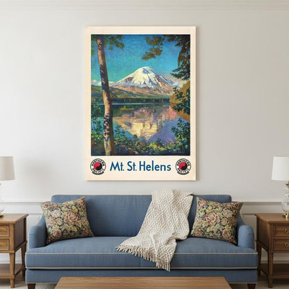 36" X 48" Mt. St. Helens C1920S Vintage Travel Poster Wall Art HomeRoots