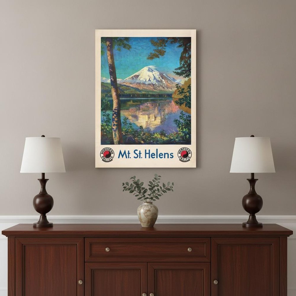 36" X 48" Mt. St. Helens C1920S Vintage Travel Poster Wall Art HomeRoots