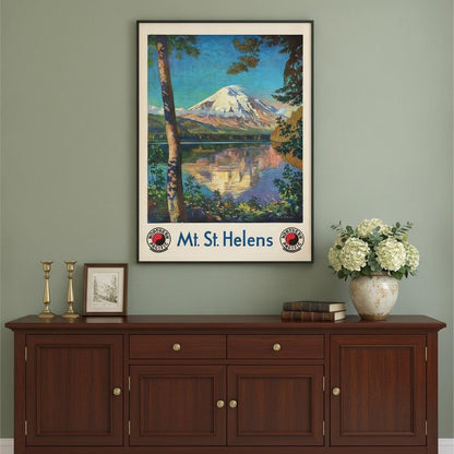 36" X 48" Mt. St. Helens C1920S Vintage Travel Poster Wall Art HomeRoots