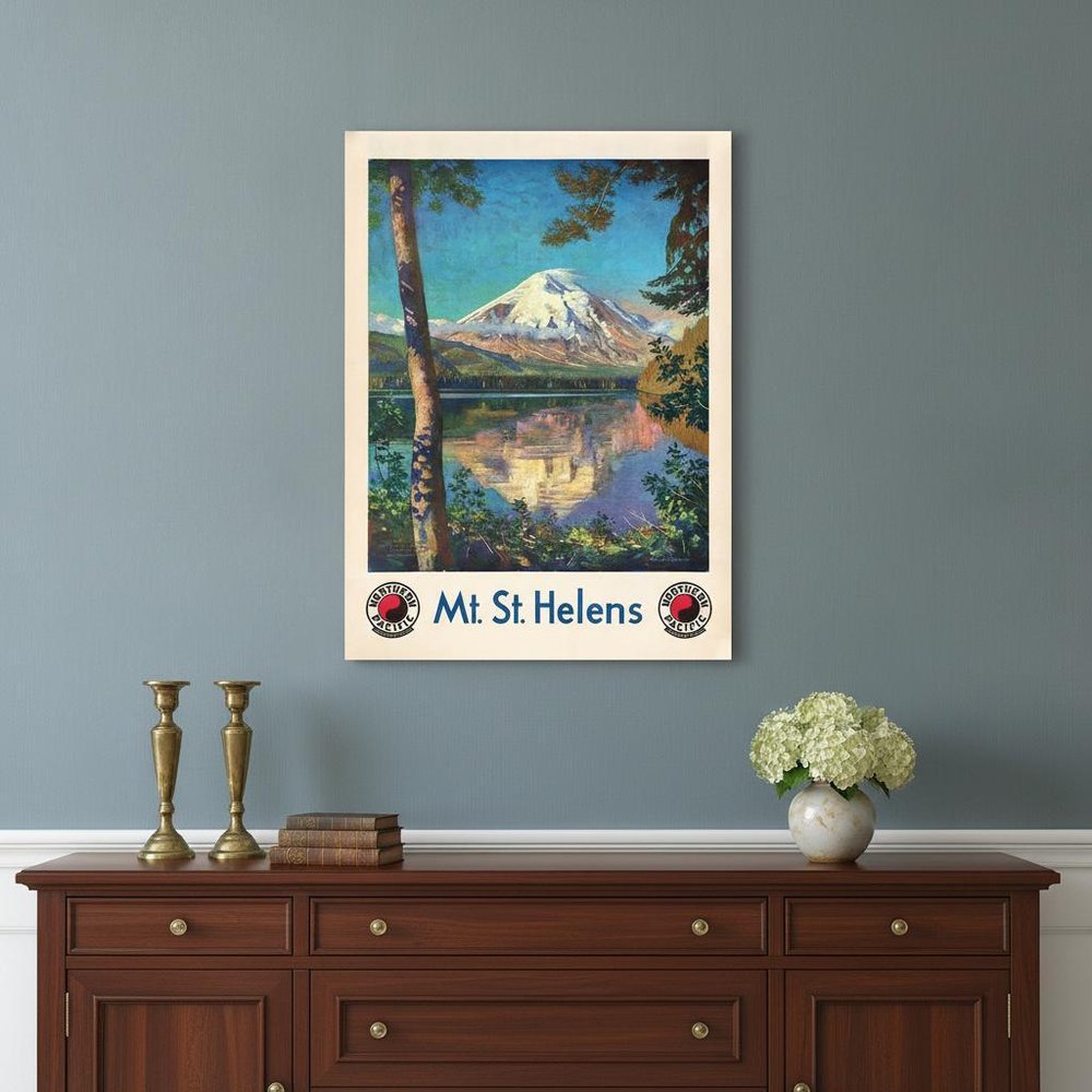 36" X 48" Mt. St. Helens C1920S Vintage Travel Poster Wall Art HomeRoots