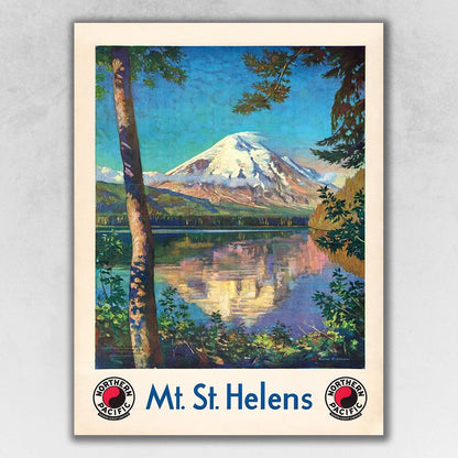 36" X 48" Mt. St. Helens C1920S Vintage Travel Poster Wall Art HomeRoots
