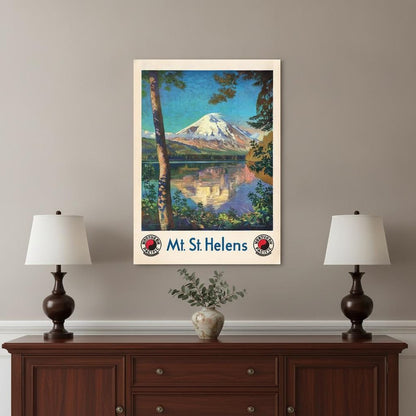 36" X 48" Mt. St. Helens C1920S Vintage Travel Poster Wall Art HomeRoots