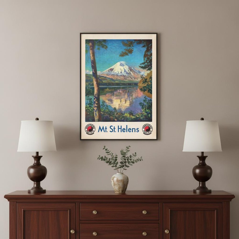 36" X 48" Mt. St. Helens C1920S Vintage Travel Poster Wall Art HomeRoots