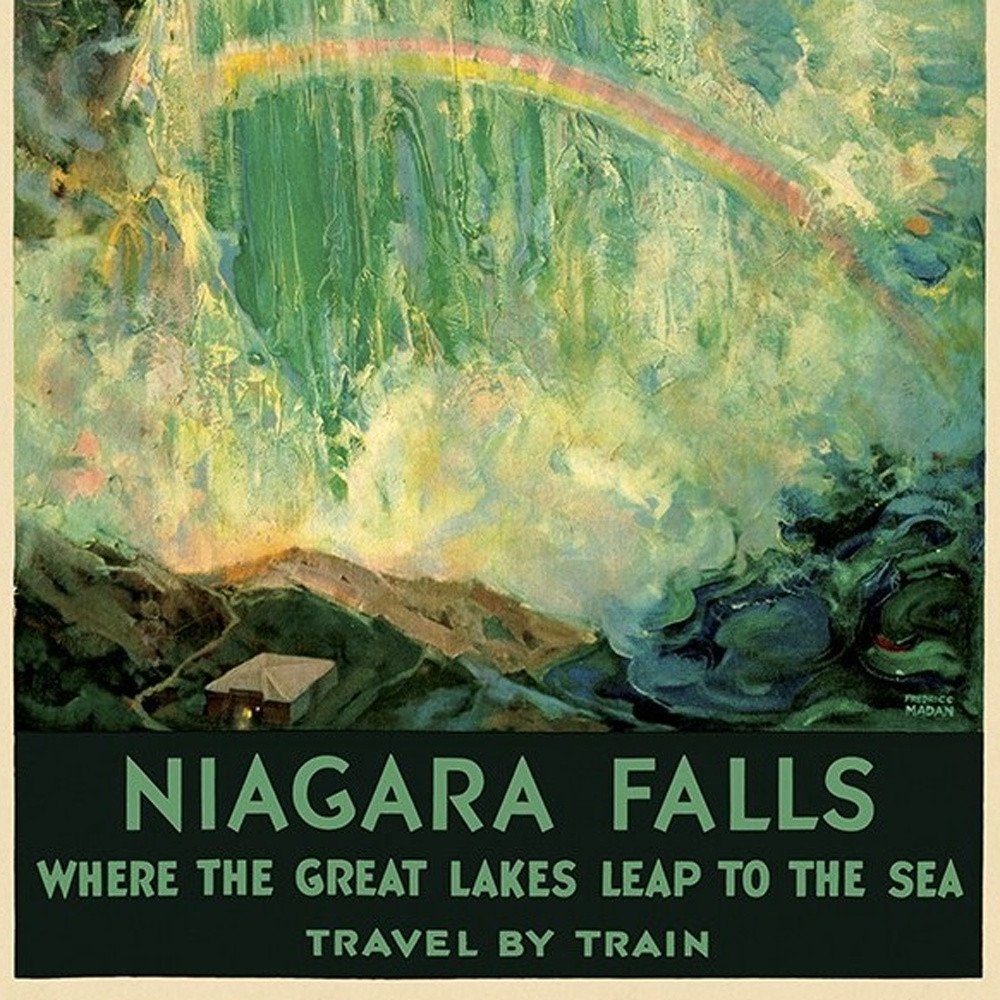 36" X 54" Niagra Falls New York C1920S Vintage Travel Poster Wall Art — view 4