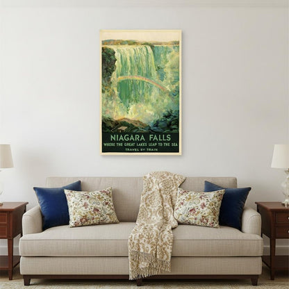 36" X 54" Niagra Falls New York C1920S Vintage Travel Poster Wall Art HomeRoots