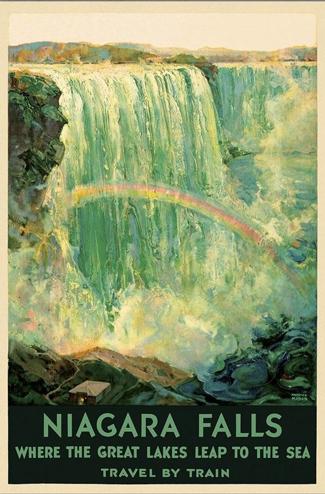 36" X 54" Niagra Falls New York C1920S Vintage Travel Poster Wall Art HomeRoots