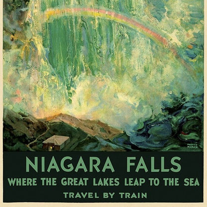 36" X 54" Niagra Falls New York C1920S Vintage Travel Poster Wall Art HomeRoots