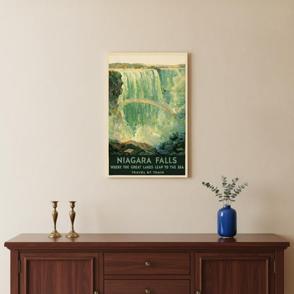 36" X 54" Niagra Falls New York C1920S Vintage Travel Poster Wall Art HomeRoots