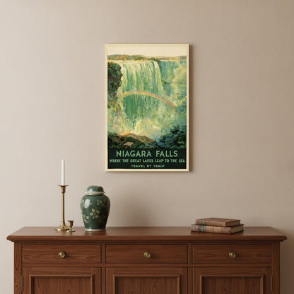 36" X 54" Niagra Falls New York C1920S Vintage Travel Poster Wall Art HomeRoots