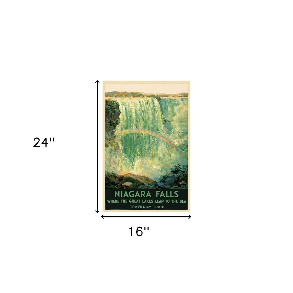 36" X 54" Niagra Falls New York C1920S Vintage Travel Poster Wall Art HomeRoots