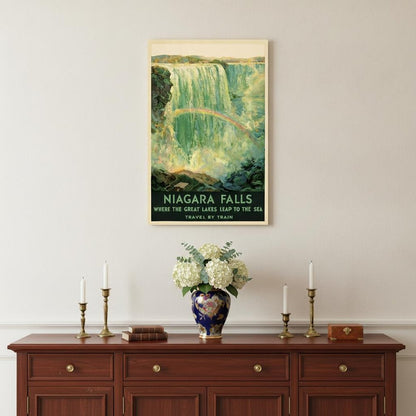 36" X 54" Niagra Falls New York C1920S Vintage Travel Poster Wall Art HomeRoots