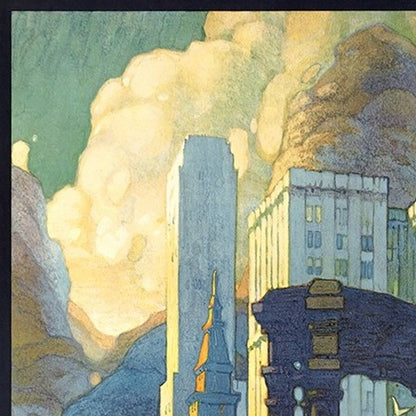 Vintage 1929 Chicago Michigan Ave Travel Unframed Print Wall Art HomeRoots