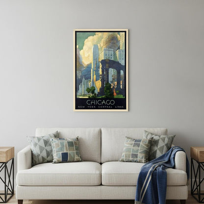 Vintage 1929 Chicago Michigan Ave Travel Unframed Print Wall Art HomeRoots