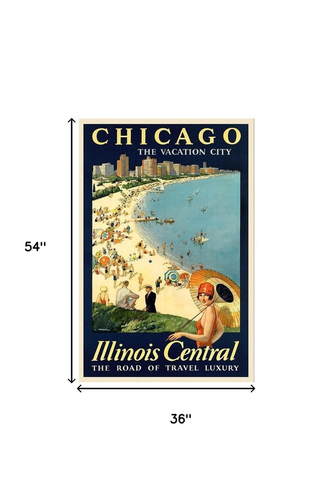 Vintage 1929 Chicago Vacation Travel Unframed Print Wall Art HomeRoots