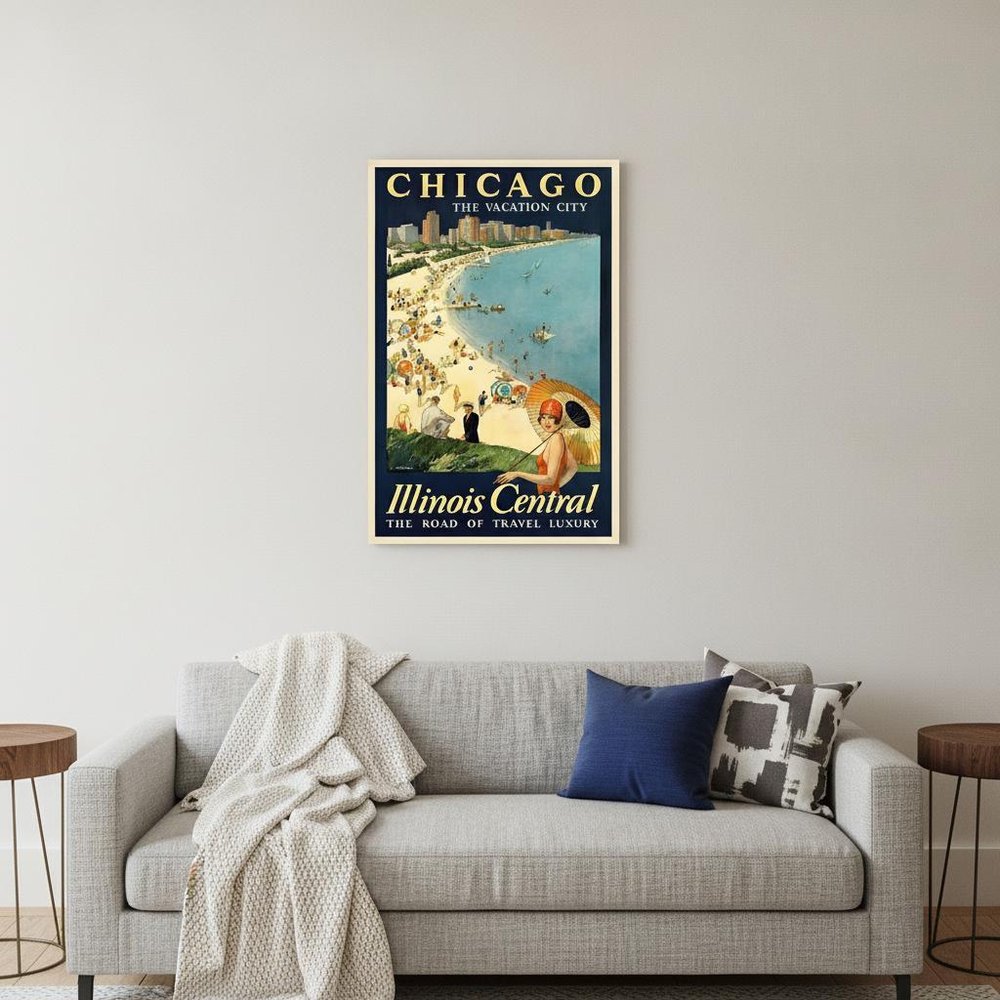 Vintage 1929 Chicago Vacation Travel Unframed Print Wall Art HomeRoots