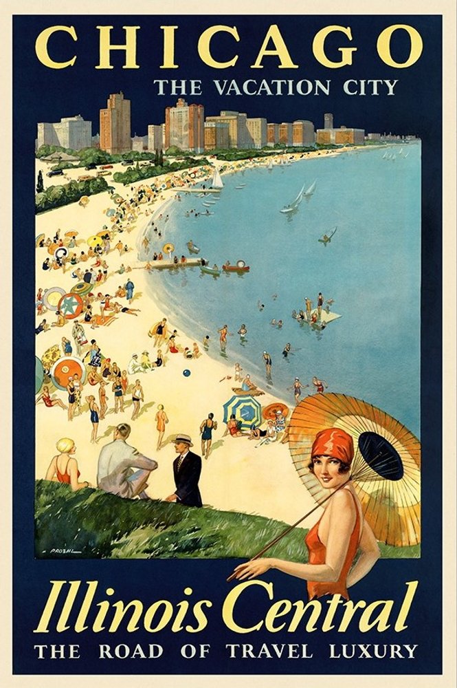 Vintage 1929 Chicago Vacation Travel Unframed Print Wall Art — view 6